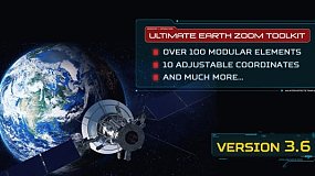 AE模板-Ultimate Earth Zoom Toolkit v3.6 太空俯冲地球位置定点动画工具包+破解脚本