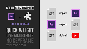 AE脚本-批量添加字幕支持导入和导出SRT文件 Subtitles Creator v2.0 + 视频教程