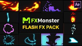 FX Monster MG卡通特效合成元素素材 - AE模板