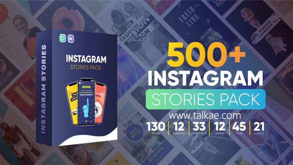 AE模板-Instagram 500组手机短视频APP特效预设