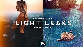 PS复古怀旧漏光素材套装 190+Retro Analog Light Leaks Bundle