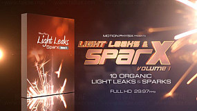 视频素材-火花火星加漏光视频素材 Light Leaks and Sparks