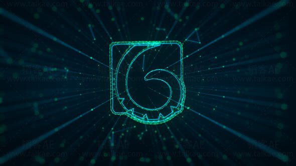 AE模板-The Plexus Digital Glitch Logo 数字故障logo演绎片头