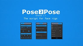AE脚本-Pose2Pose 1.1.0 卡通角色面部绑定面部动画脚本