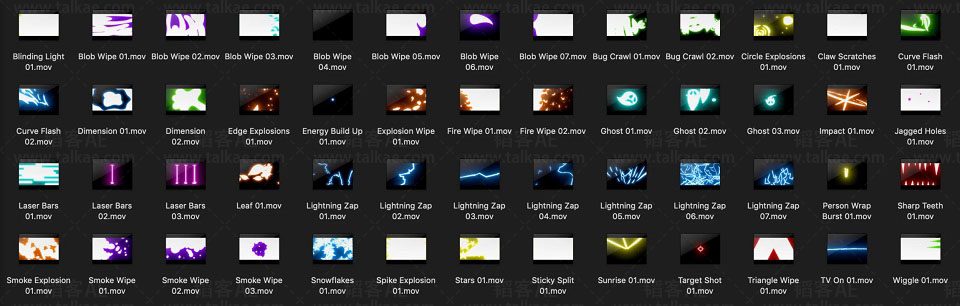 手绘MG光效动画转场过渡视频素材 CinePacks Glow FX Bundle 视频素材-第2张