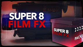复古老电影胶片颗粒噪点划痕视频素材 CinePacks Super 8 Film FX