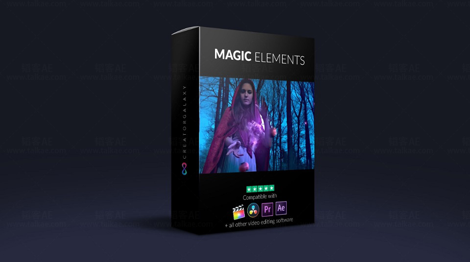 4k魔法粒子烟雾能量特效带通道视频特效合成素材4k Magic Elements Bundle 韬客ae