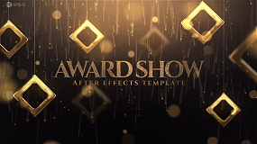 AE模板-Golden Award Show 金色粒子公司年会活动颁奖典礼栏目包装片头