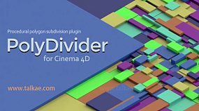 C4D插件-PolyDivider v1.07 多边形细分纹理随机生成插件