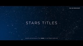 AE模板-Stars Titles 唯美大气粒子背景飘动文字标题宣传片头+背景音乐