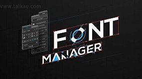 AE脚本-Font Manager 2.0.1 英文字母书写MG动画 + 使用教程