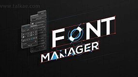 AE脚本-英文字母书写MG动画 Aescripts Font Manager+使用教程