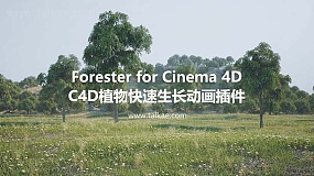 C4D插件-Forester v1.5.4 Win 花草树木森林绿植生成工具+Expansion Pack预设包