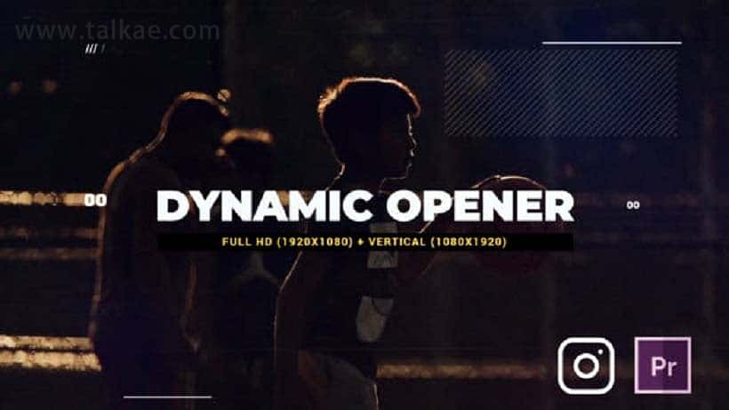 PR模板-动感信号毛刺损坏视频包装片头