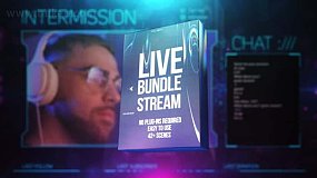 AE模板-Live Stream Bundle 科技元素在线直播包装动画