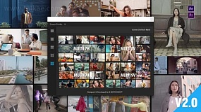 AE扩展/PR预设-自定义视频图片分屏预设 Multi Screen Split Divider Extension V2