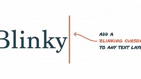 AE脚本-Blinky V2.0 一键添加文本闪烁的光标效果动画 