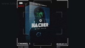 4K视频素材-40种故障干扰失真科技图形数字流动数据流 HACKER Mini Pack