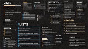 AE模板-List Titles 20个独特的项目符号列表文字标题分类动画 