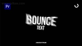 PR模板-Bounce Text Animations 100个独特反弹效果弹跳动画标题