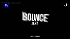 PR模板-Bounce Text Animations 100个独特反弹效果弹跳动画标题