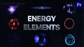 PR模板-Energy and Explosion 发光粒子能量特效爆炸元素动画VFX效果