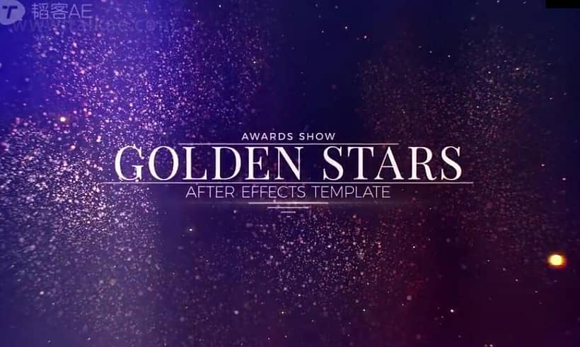 AE模板-Awards Stars 唯美粒子汇聚活动颁奖图文介绍介绍开场片头