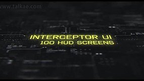AE模板-Interceptor HUD UI 科技感HUD元素UI用户界面图形元素包
