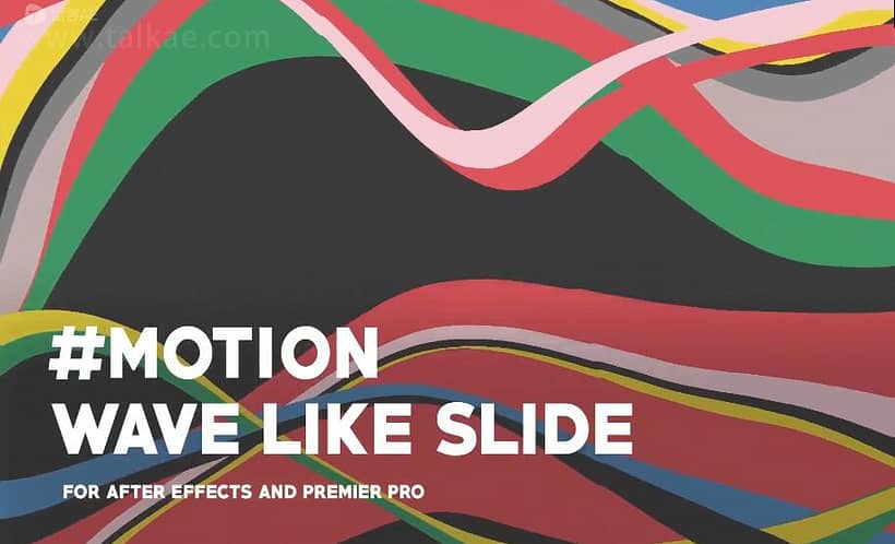 AE模板-Wave-like Slides 波浪线条背景文字标题动画