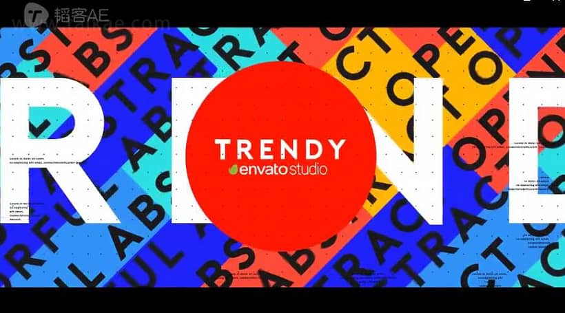 AE模板-Trendy Typo Opener 时尚动感创意文字排版宣传片头