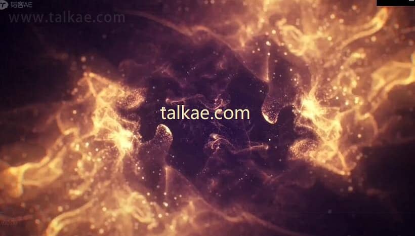 AE模板-Gold Particle Explosion Logo 金色粒子能量汇聚爆炸Logo演绎