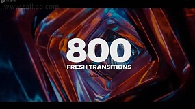 AE模板预设-resh transitions 800个摄像机变形粒子光效笔刷水墨遮罩切割转场