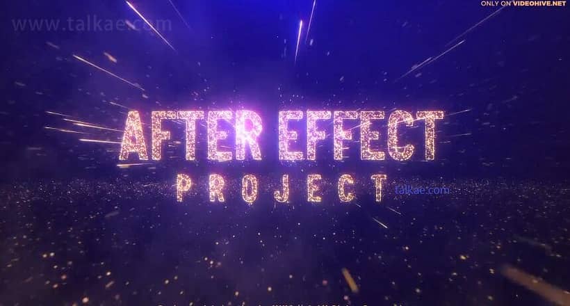 AE模板-awards gold 大气金色闪耀粒子穿梭颁奖典礼文字标题开场片头