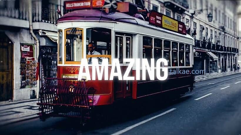 PR模板-画面错位拼接效果动态跺脚节奏图文宣传片