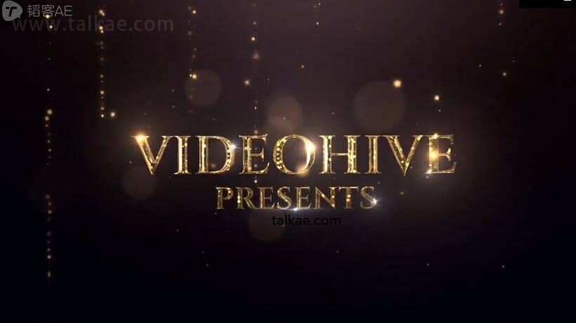 AE模板-Awards opener 金色粒子光斑华丽的颁奖典礼开幕式