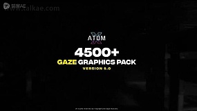 AE扩展预设-Gaze Graphics Pack V5 图文排版封面背景图形元素标题文字动画包