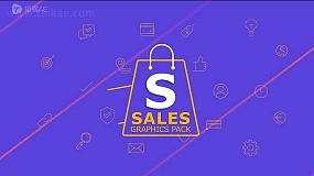 AE扩展-Sales Graphics Pack 1000种网店商城促销降价打折标签文字场景设计图形介绍宣传动画