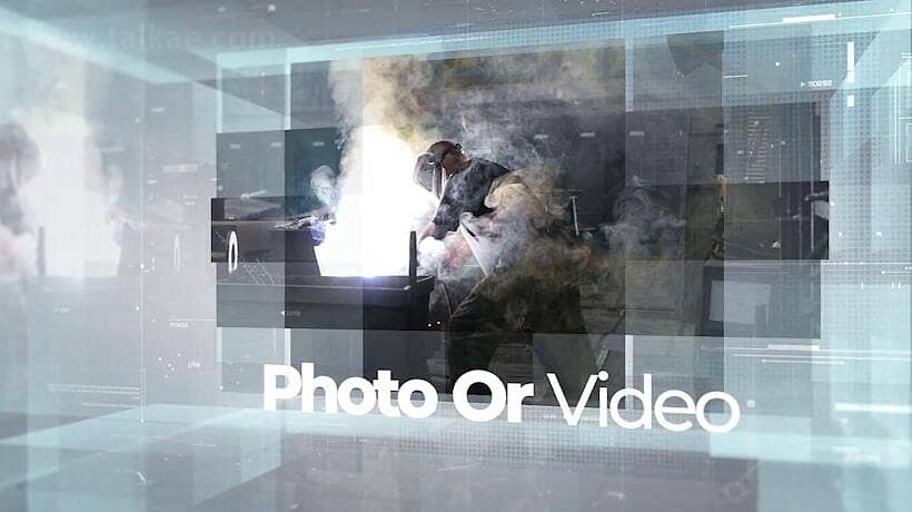 AE模板-Technology Slideshow 明亮简洁科技感幻灯片图文展示商务宣传片