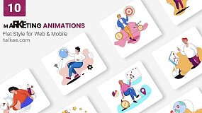 AE模板-Animations Flat Concept 平面概念商业营销卡通动画
