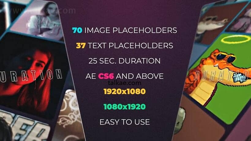 AE模板-Dynamic Rhythmic 快时尚动感节奏照片墙宣传片头