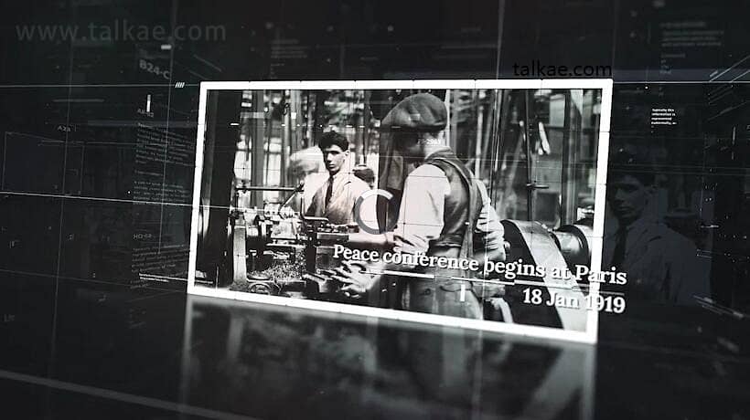 AE模板-History Slideshow 科技感图文展示史诗时间线幻灯片宣传片头