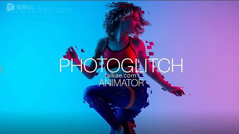 AE/PR模板-PhotoGlitch Animator 图像边缘故障损坏视觉特效动画