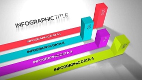 AE模板-Infographics Set 3D 三维信息数据柱状图表动画