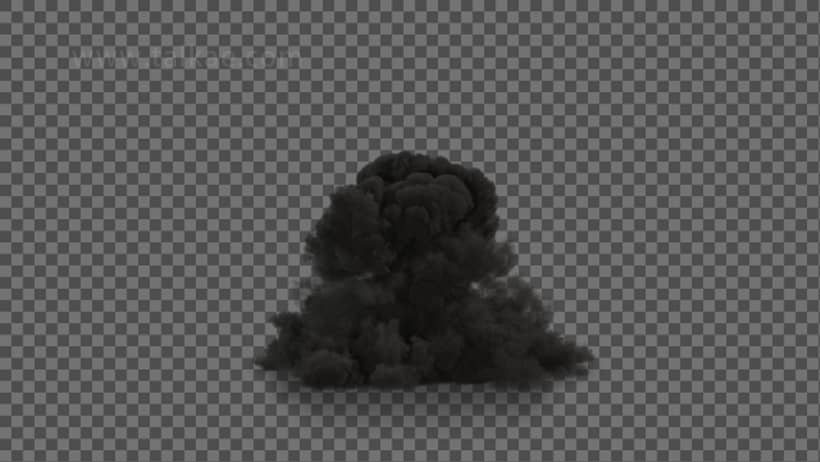 爆炸爆破黑色烟雾6