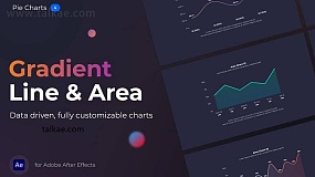 AE模板-Gradient Line Area Charts 创建数据驱动的渐变线折线图和面积图