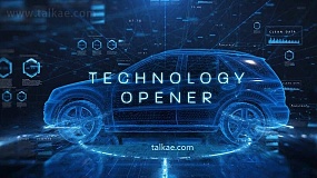 AE模板-Technology Opener 未来科技HUD元素全息科幻三维模型展示片头