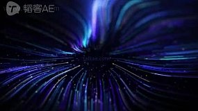 AE模板-Curl Opener 科技感数码光线粒子片头LOGO演绎