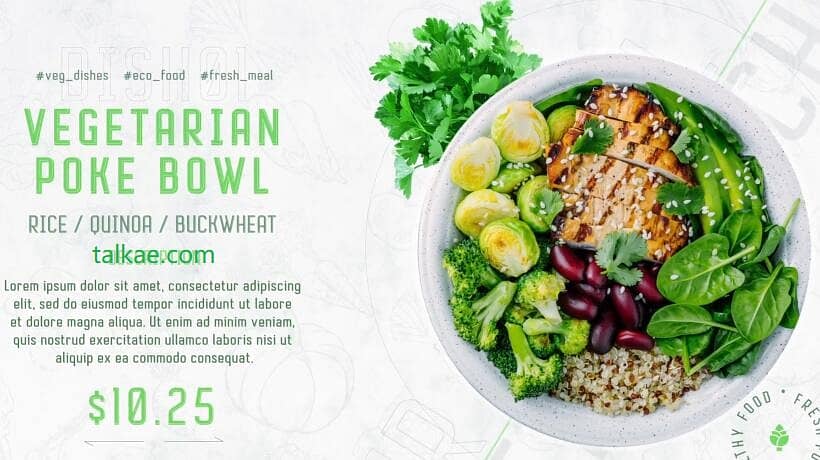 AE模板-Green Food Promo 绿色食品促销菜单展示宣传幻灯片