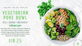 AE模板-Green Food Promo 绿色食品促销菜单展示宣传幻灯片