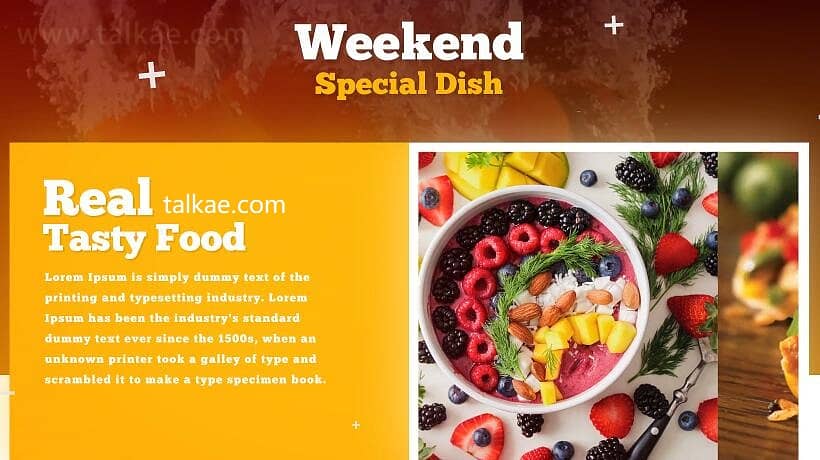 PR模板-Food Presentation 餐饮食品菜单展示美食宣传幻灯片